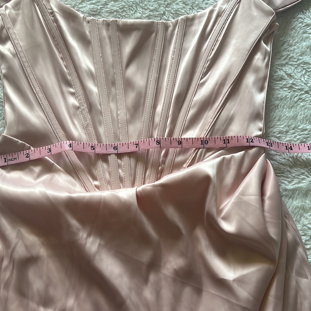 Corset dress, baby pink, satin, size small - Picture 4 of 5